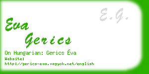 eva gerics business card